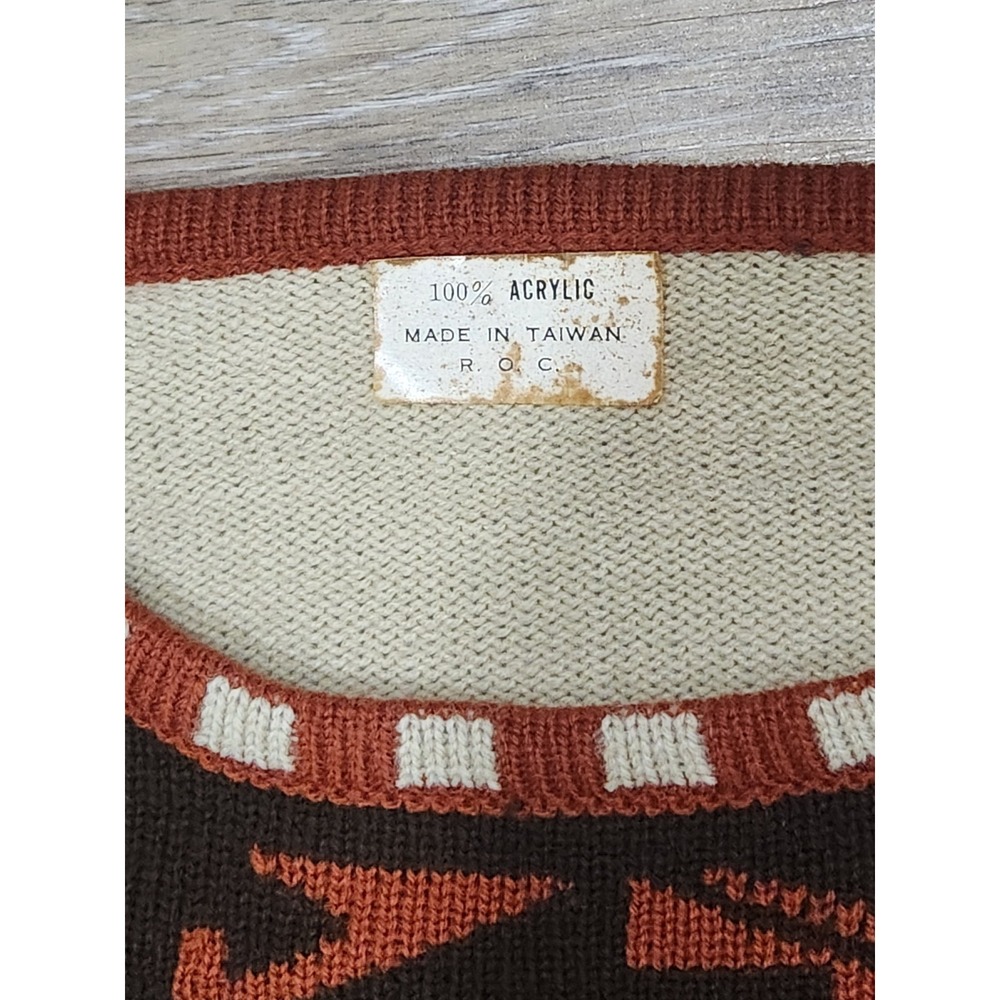 Womens Aztec Native Sweater Size Small Southwestern Bell Sleeve  Acrylic - Picture 4 of 9